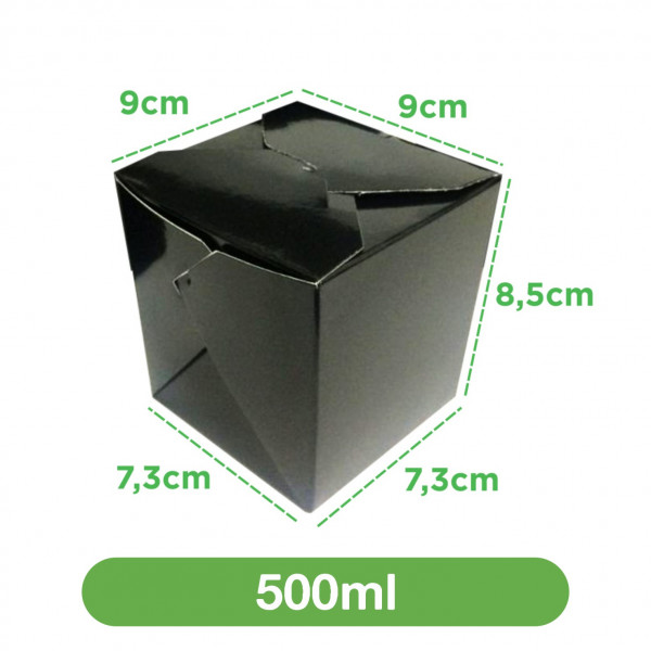 Box 500ml  PRETA | 100 unidades