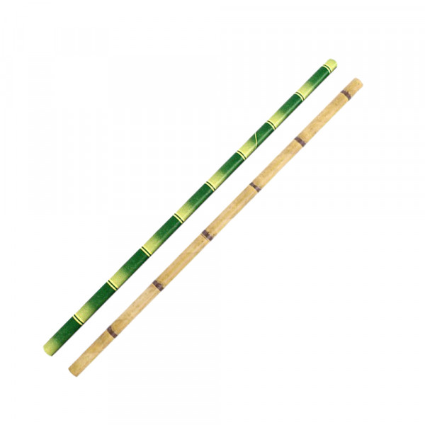 Canudo de Papel 3 camadas Bambu sortido 8x235mm - cx com 4.000 un.